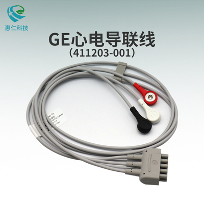 GE美國通用Dash3000/4000監(jiān)護儀3導分體扣式心電導聯(lián)線411203-001