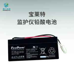 原裝正品寶萊特監護儀FirstPower兩針接口2pin接頭鉛酸電池FP1232